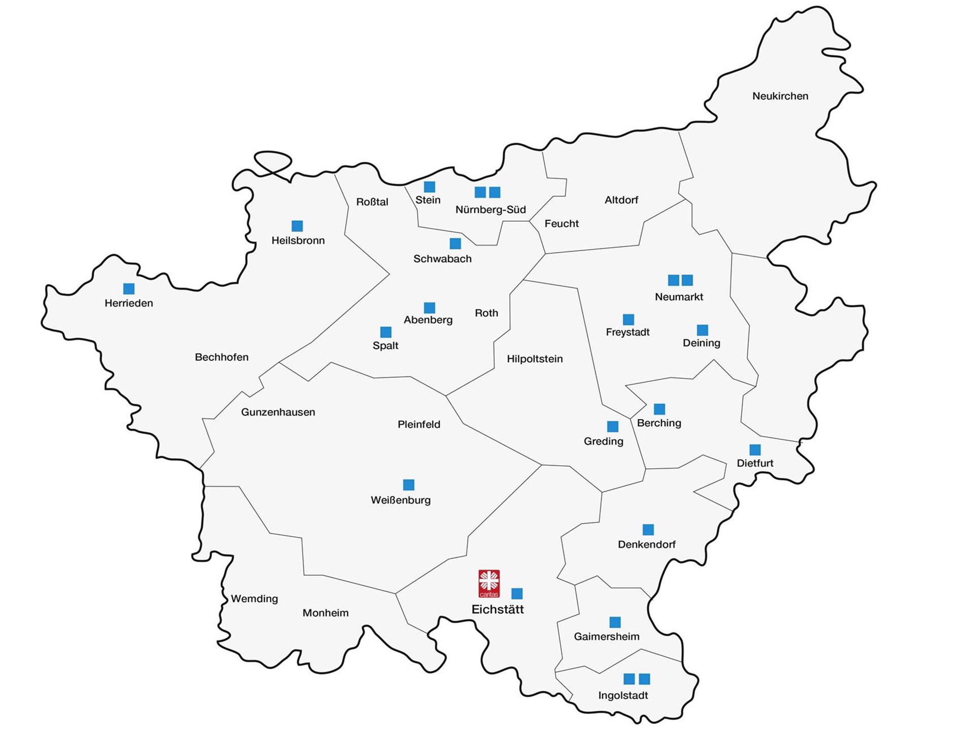 Lage der Caritas-Seniorenheim