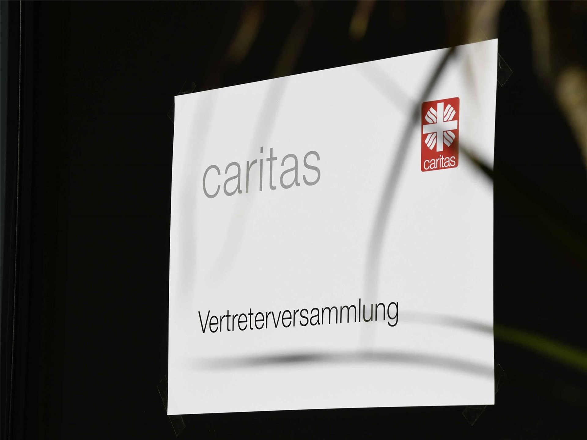 Hinweisschild auf Vertreterversammlung